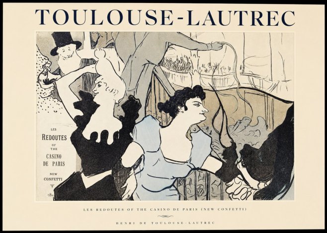 Toulouse-Lautrec Les Redoutes of the Casino De Paris (New Confetti) No1 - Plakat