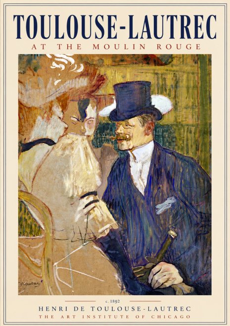 Toulouse-Lautrec At the Moulin Rouge III No6 - Plakat