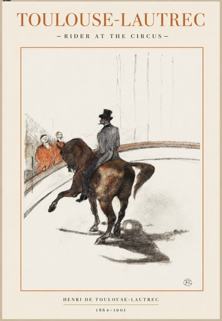 Toulouse-Lautrec Rider at the Circus No1 - Plakat