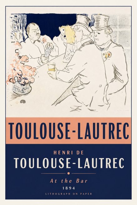 Toulouse-Lautrec At the Bar No2 - Plakat