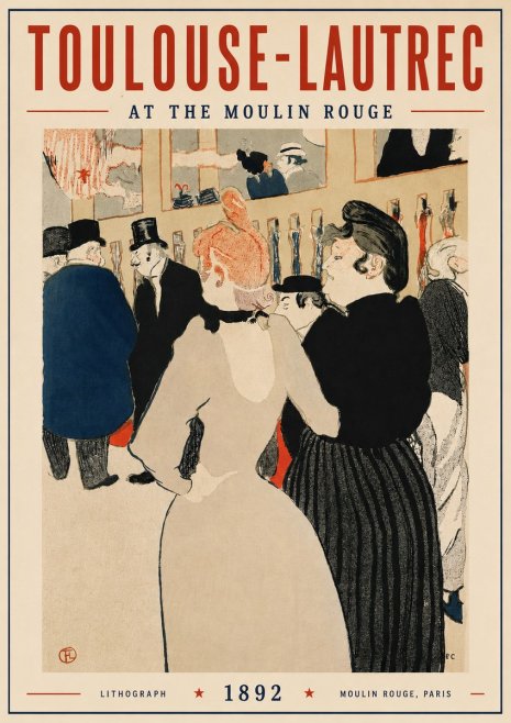 Toulouse-Lautrec At the Moulin Rouge VII No3 - Plakat