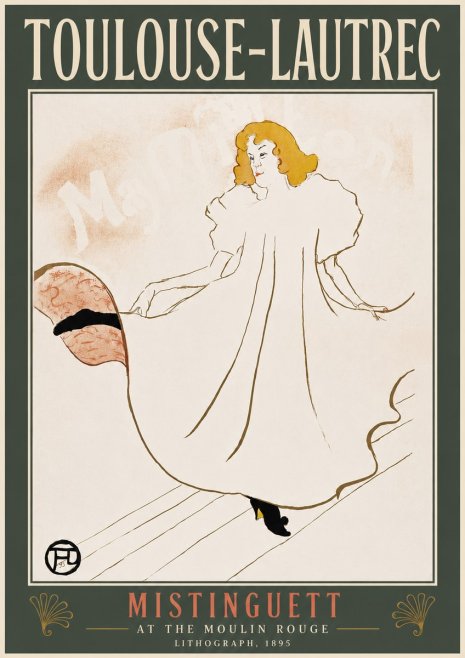 Toulouse-Lautrec Mistinguett at the Moulin Rouge No4 - Plakat