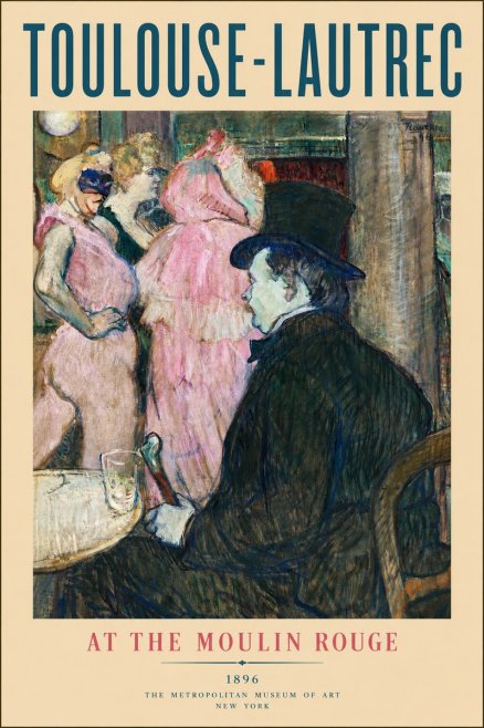 Toulouse-Lautrec At the Moulin Rouge VIII No2 - Plakat