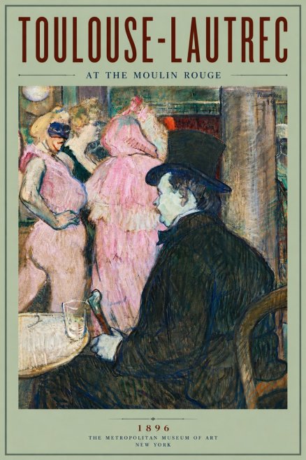 Toulouse-Lautrec At the Moulin Rouge VIII No6 - Plakat