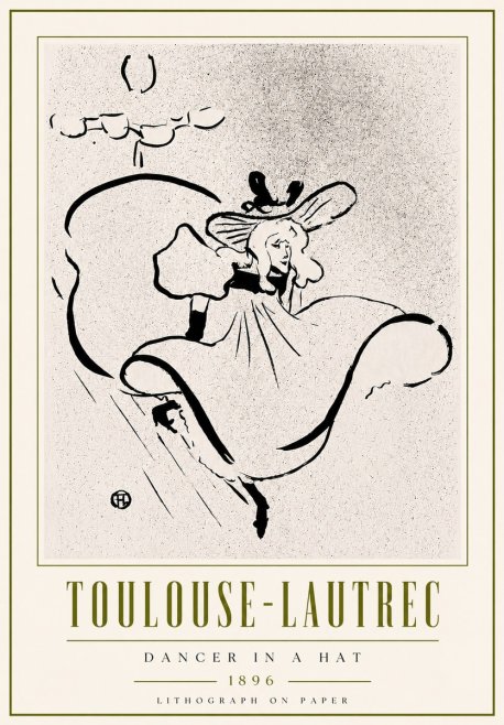 Toulouse-Lautrec Dancer in a Hat No6 - Plakat