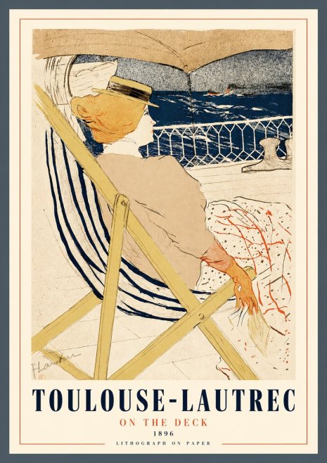 Toulouse-Lautrec On the Deck No2 - Plakat