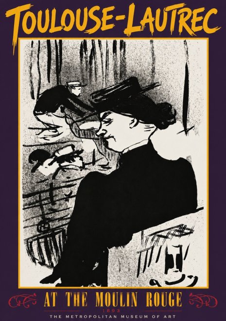 Toulouse-Lautrec At the Moulin Rouge XII No3 - Plakat