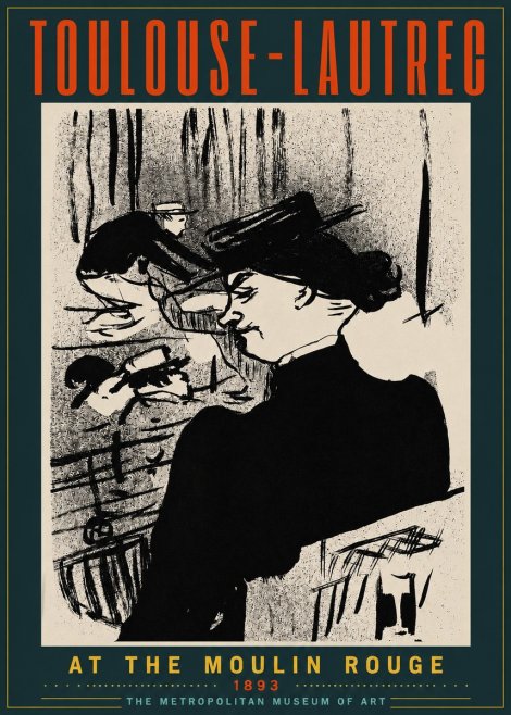 Toulouse-Lautrec At the Moulin Rouge XII No4 - Plakat