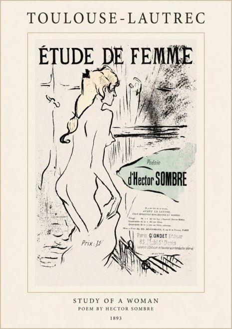 Toulouse-Lautrec Étude De Femme No1 - Plakat