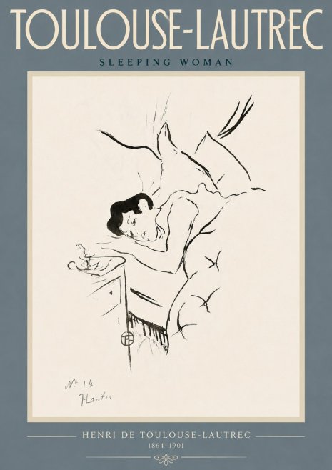 Toulouse-Lautrec Sleeping Woman No4 - Plakat