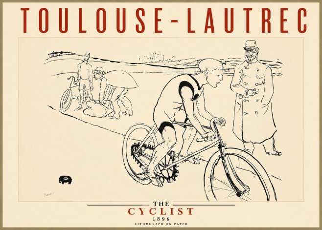 Toulouse-Lautrec The Cyclist No5 - Plakat