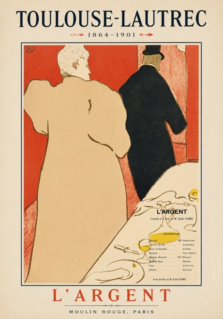 Toulouse-Lautrec L'argent No1 - Plakat