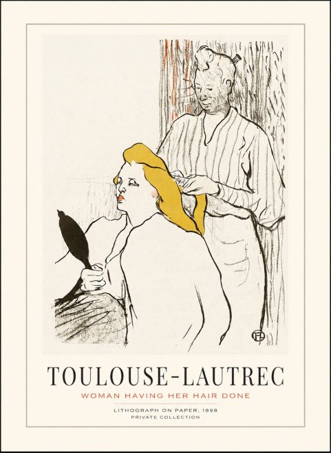 Toulouse-Lautrec Woman Having Her Hair Done No1 - Plakat