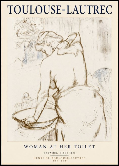 Toulouse-Lautrec Woman at Her Toilet No4 - Plakat