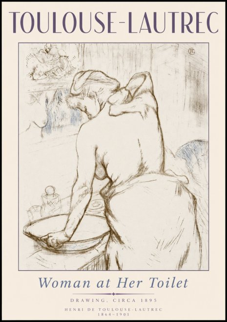 Toulouse-Lautrec Woman at Her Toilet No6 - Plakat