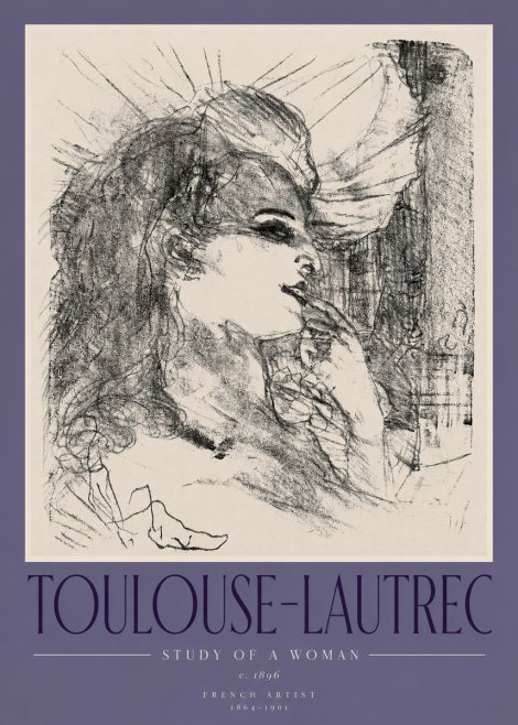 Toulouse-Lautrec Study of a Woman I No2 - Plakat