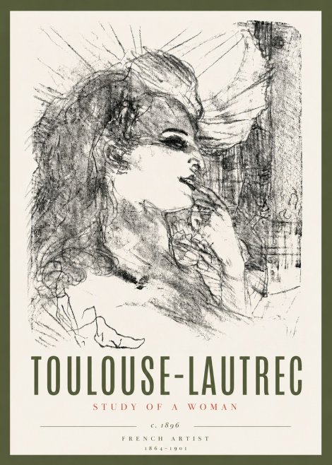 Toulouse-Lautrec Study of a Woman I No6 - Plakat
