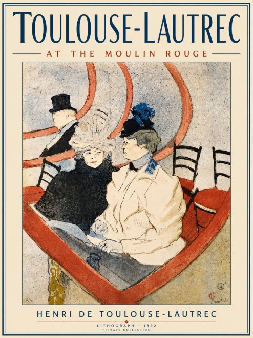 Toulouse-Lautrec At the Moulin Rouge XVI No6 - Plakat