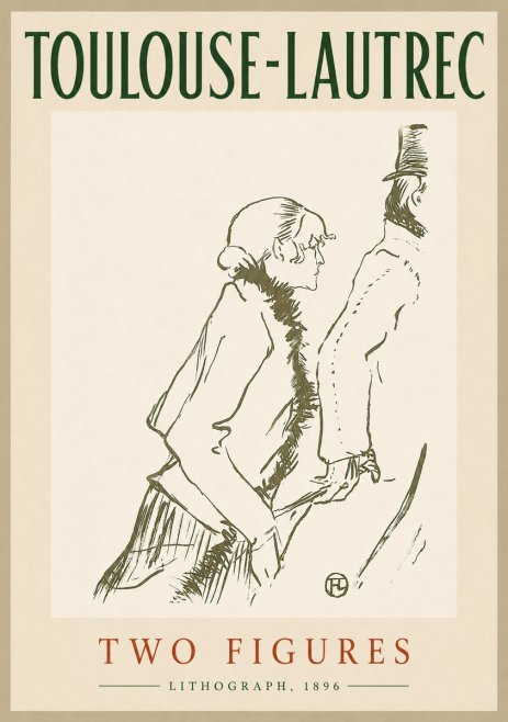 Toulouse-Lautrec Two Figures No4 - Plakat