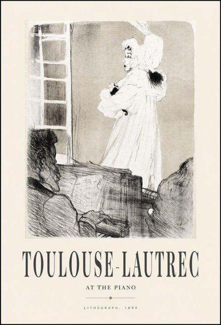 Toulouse-Lautrec At the Piano No1 - Plakat