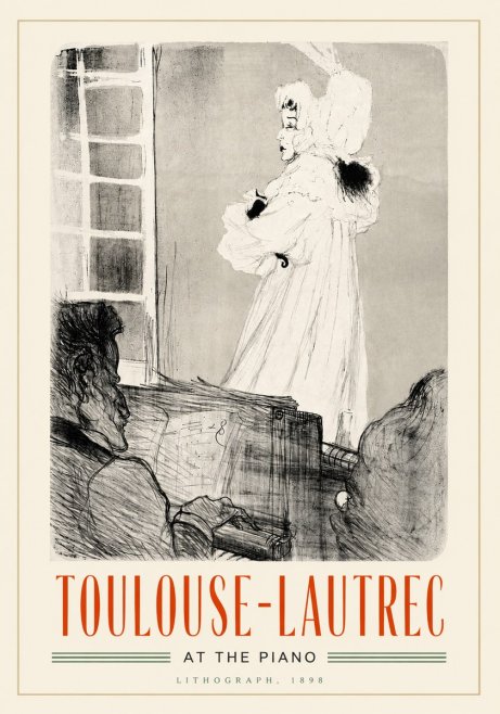 Toulouse-Lautrec At the Piano No4 - Plakat