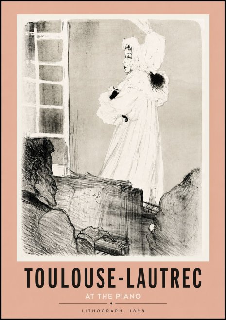 Toulouse-Lautrec At the Piano No5 - Plakat