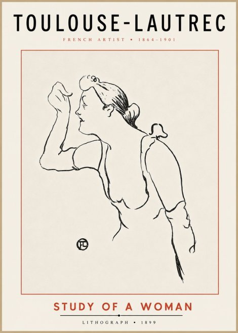 Toulouse-Lautrec Study of a Woman II No4 - Plakat