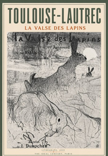 Toulouse-Lautrec La Valse Des Lapins No6 - Plakat