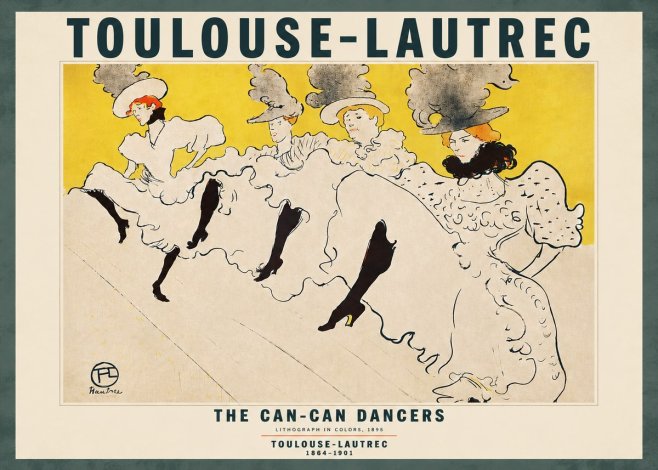 Toulouse-Lautrec The Can-can Dancers No4 - Plakat