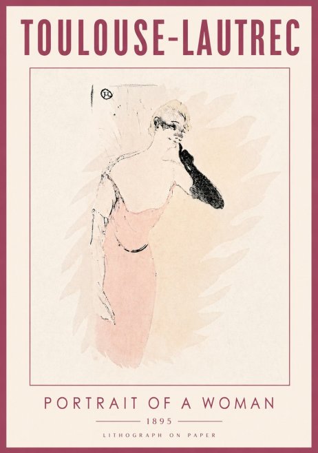 Toulouse-Lautrec Portrait of a Woman IV No6 - Plakat