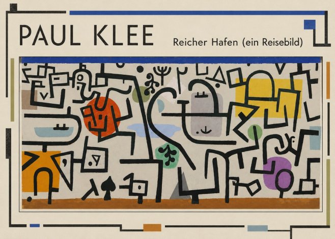 Paul Klee Reicher Hafen (Ein Reisebild) I No1 - Plakat