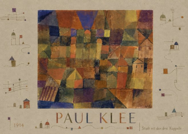 Paul Klee Stadt Mit Den Drei Kuppeln No4 - Plakat