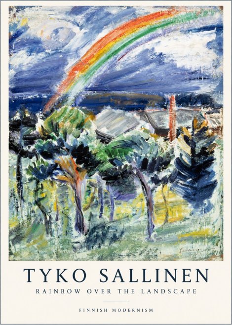 Tyko Sallinen Rainbow over the Landscape No1 - Plakat