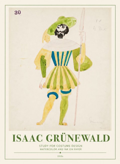 Isaac Grünewald Study for Costume Design No1 - Plakat