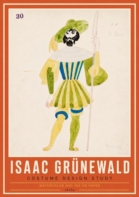 Isaac Grünewald Study for Costume Design No4 - Plakat