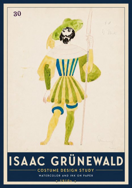 Isaac Grünewald Study for Costume Design No5 - Plakat