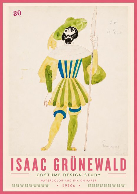 Isaac Grünewald Study for Costume Design No6 - Plakat