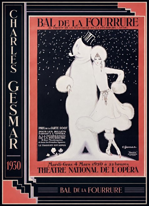 Charles Gesmar Bal De La Fourrure I No2 - Plakat