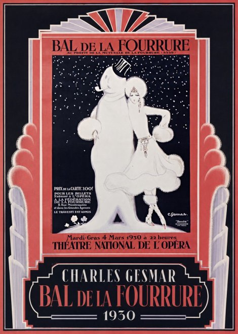 Charles Gesmar Bal De La Fourrure I No3 - Plakat