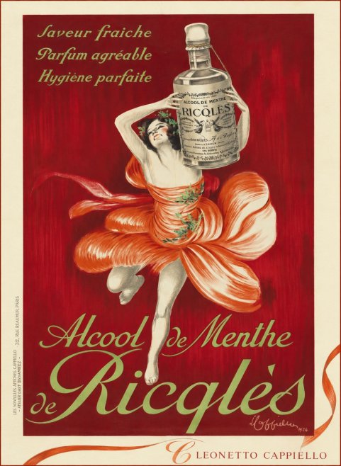 Leonetto Cappiello Alcool De Menthe De Ricqlès I No5 - Plakat