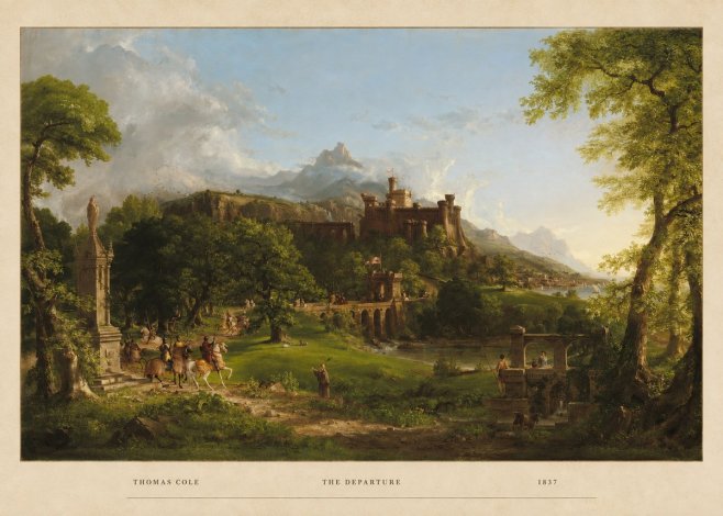 Thomas Cole The Departure II No4 - Plakat
