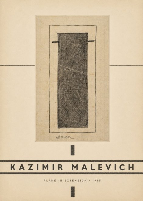 Kazimir Malevich Plane in Extension No3 - Plakat