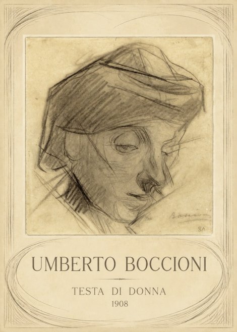 Umberto Boccioni Testa Di Donna No4 - Plakat