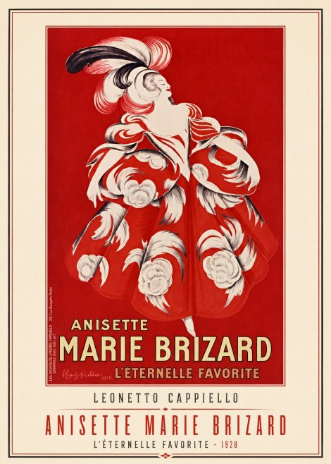 Leonetto Cappiello Anisette Marie Brizard - L'éternelle Favorite No1 - Plakat