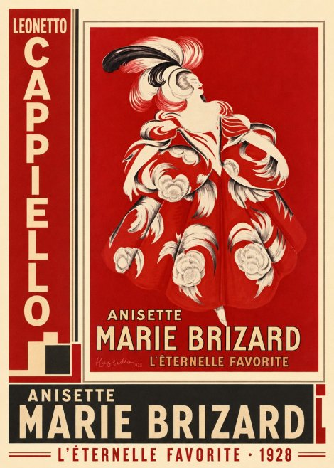 Leonetto Cappiello Anisette Marie Brizard - L'éternelle Favorite No3 - Plakat