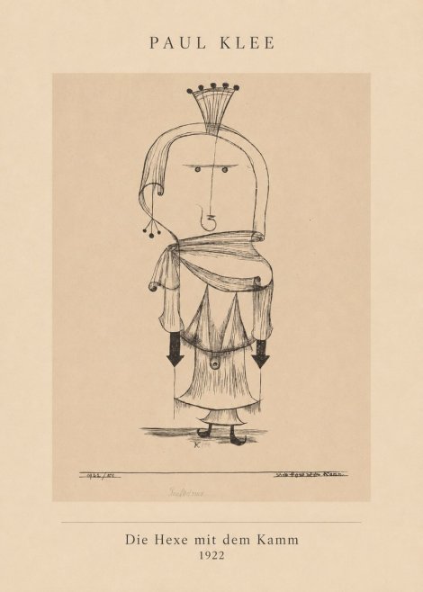 Paul Klee Die Hexe Mit Dem Kamm No4 - Plakat