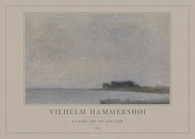 Vilhelm Hammershøi Landscape on Falster No4 - Plakat