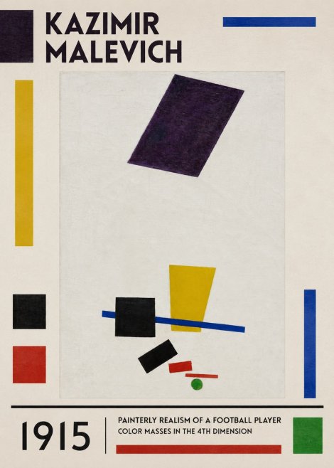 Kazimir Malevich Painterly Realism of a Football Player Color Masses in the 4Th Dimension No1 - Plakat