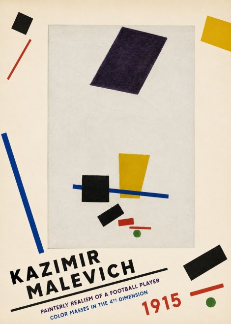 Kazimir Malevich Painterly Realism of a Football Player Color Masses in the 4Th Dimension No3 - Plakat