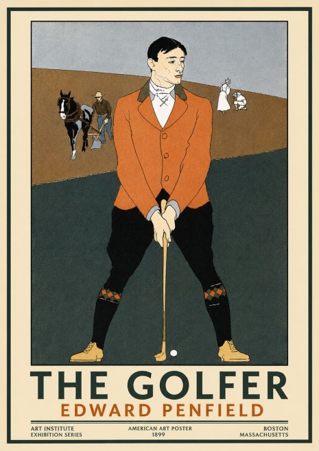 Edward Penfield The Golfer No3 - Plakat